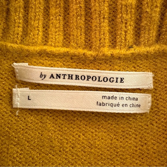 ANTHRO Mustard Button-Detail Sweater size L - Picture 5 of 10
